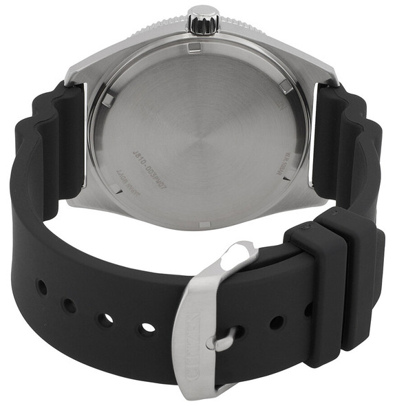 Citizen Marine Eco-Drive Black Dial Red Bezel Black Rubber Mens Watch AW1769-10E