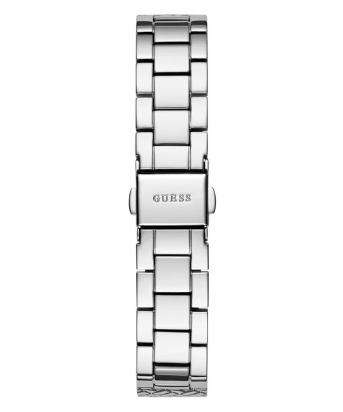 Guess Bejeweled Quilted Silver Tone Ladies Watch GW0763L1