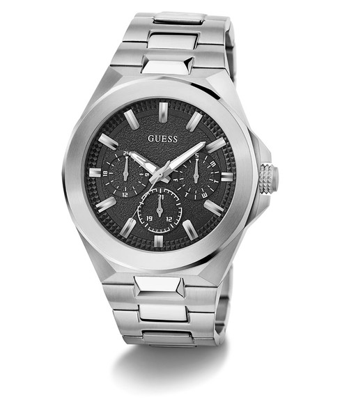 Guess Multi-function Black Dial Silver Tone Mens Watch GW0798G1