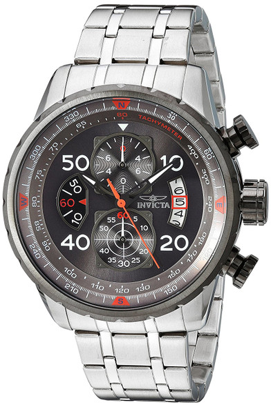 Invicta AVIATOR Stainless Steel Chronograph Mens Watch 17204