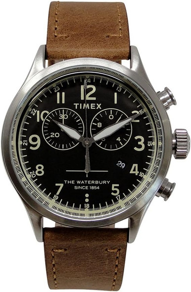 Timex Waterbury Leather Chronograph Mens Watch TW2R70900
