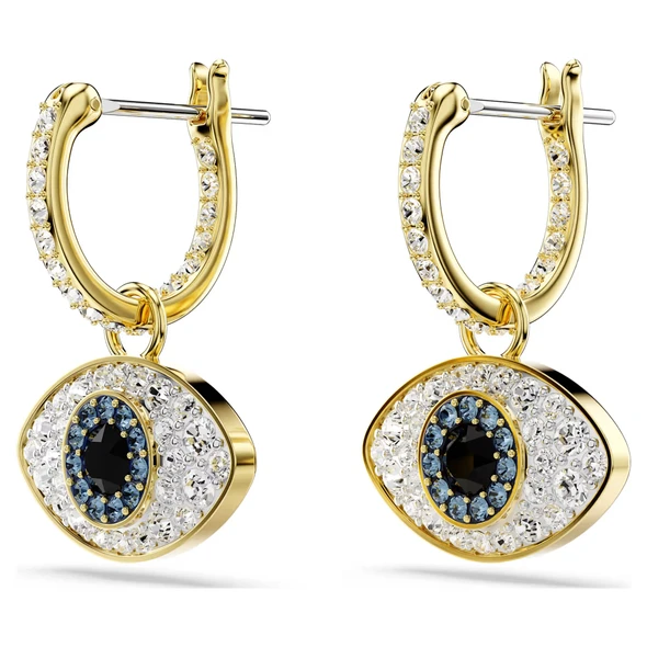 Swarovski Symbolica Drop Earrings - Evil Eye - Blue - Gold-tone Plated - Medium 5692163