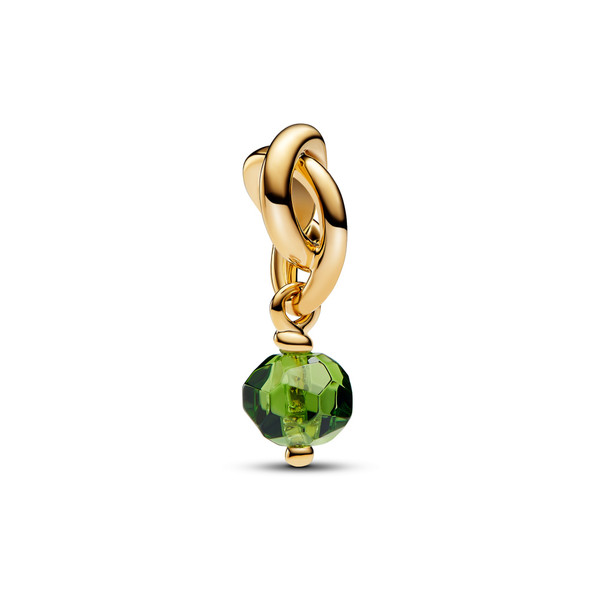 Pandora Moments Faceted Spring Green Eternity Circle Dangle Charm 763462C08