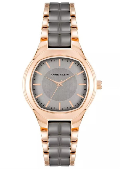 Anne Klein Rose Gold-Tone Alloy with Taupe Ceramic Ladies Watch AK/3992TPRG