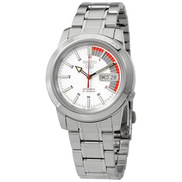 Seiko Series 5 Automatic White Dial Mens Watch SNKK25 SNKK25K1