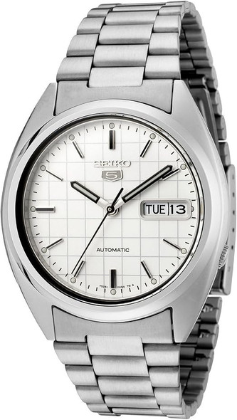 Seiko Series 5 Automatic White Dial Mens Watch SNXF05 SNXF05K1
