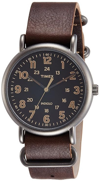 Timex Weekender Classic 40mm Black Dial Titanium Case Mens Watch TW2P85800