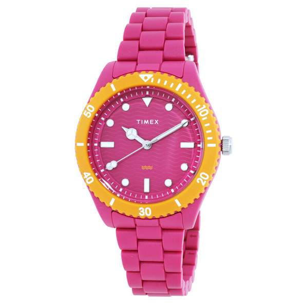 Timex Legacy Ocean Diver Pink Case Pink Dial Ladies Watch TW2Y04600