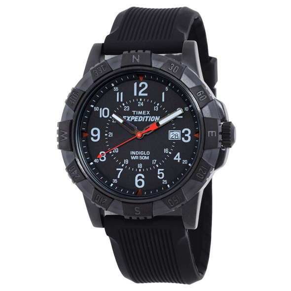 Timex Expedition Ridge 41mm Black Dial Black Silicone Strap Mens Watch TW4B32000