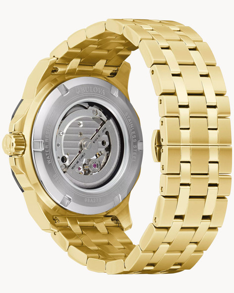 Bulova Marine Star Gold-Tone Automatic Mens Watch 98A273