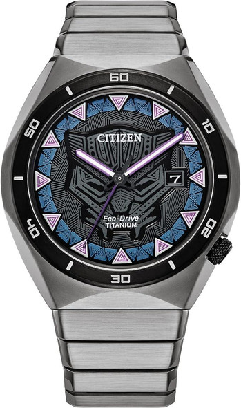 Citizen Black Panther Eco-Drive Black Dial Mens Watch AW1668-50W