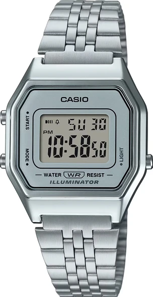 Casio Vintage Chrome-Plated Stainless Steel Ladies Watch LA680WA-7
