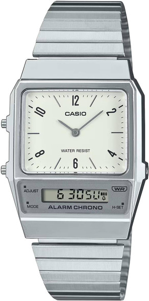 Casio Vintage Retro-Modern Ana-Digi Stainless Steel Unisex Watch AQ-800E-7A2