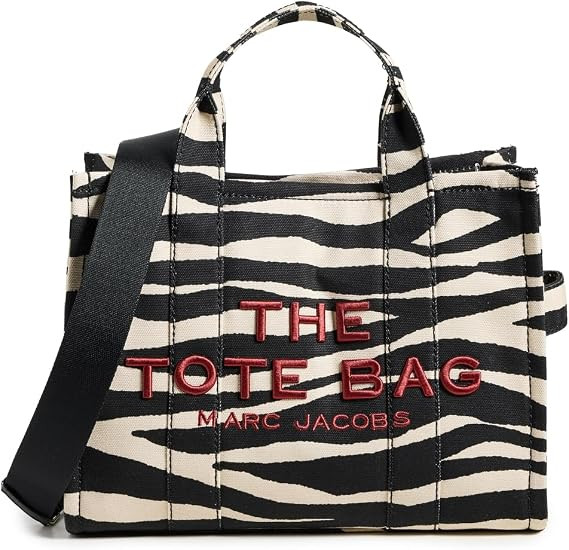 Marc Jacobs The Zebra Canvas Medium Tote Bag - Black White 2F4HTT021H05-005