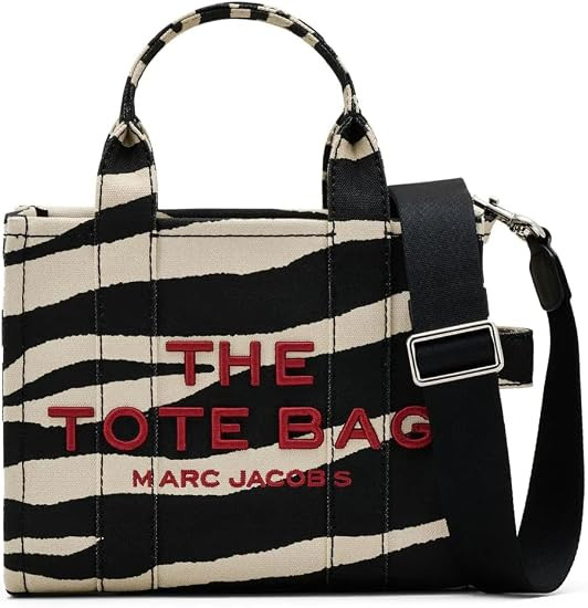 Marc Jacobs The Zebra Canvas Small Tote Bag - Black White 2F4HTT022H05-005