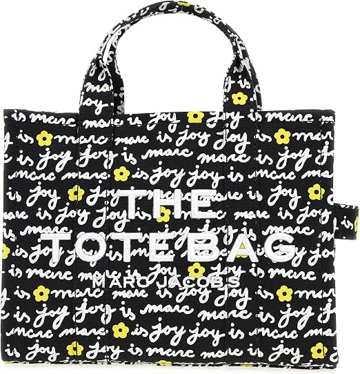 Marc Jacobs The Medium Tote Marc Is Joy Canvas Tote Bag - Black Multi 2F5HTT002H02-002