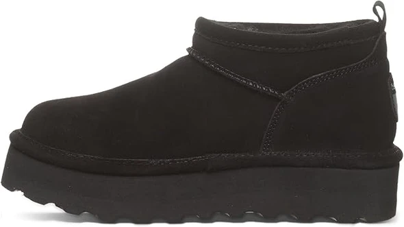 BEARPAW Womens Retro Super Shorty Platform Boot - Black