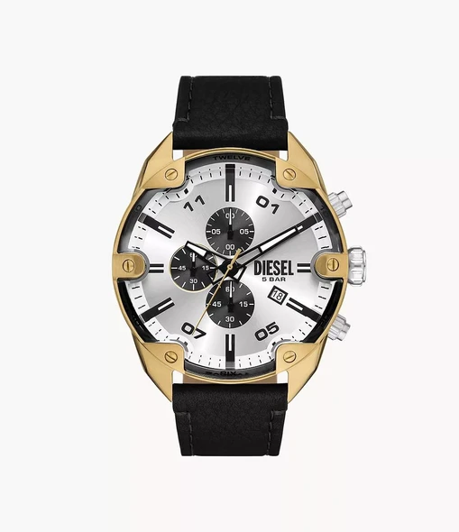 Diesel Spiked Chronograph Quartz Silver Dial Mens Watch DZ4671