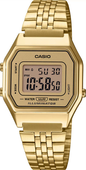 Casio Vintage Digital Gold-Tone Ladies Watch LA680WGA-9DF