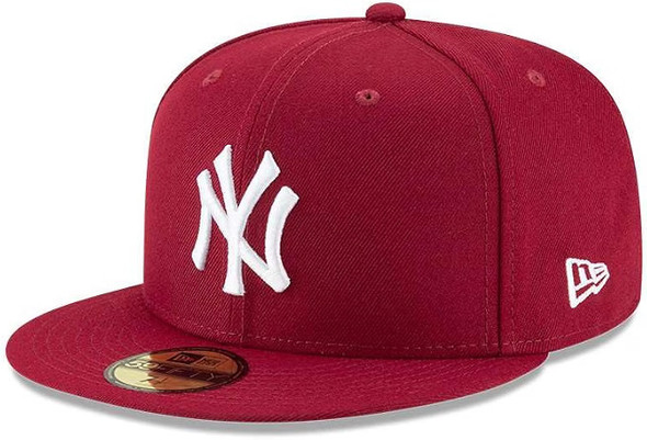 New Era New York Yankees MLB Basic 59FIFTY Cardinal Fitted Hat Size 7 1/8 11591126-718