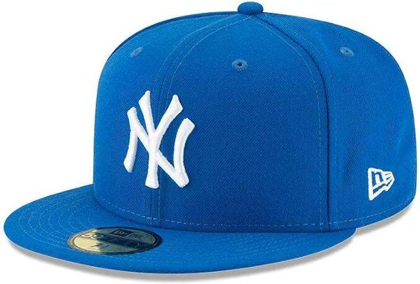 New Era NY Yankees MLB Basic 59FIFTY Fitted Cap - Royal Blue - 7 3/8 11591129-738