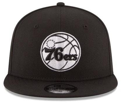 New Era Philadelphia 76ers Basic 9FIFTY Snapback Cap - Black - One Size Fits All 70353717