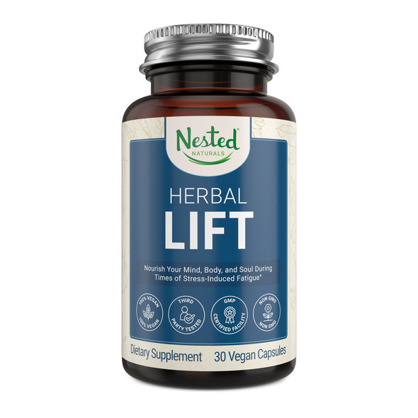 Herbal Lift with Rhodiola - Mood Boost & Stress Support Supplement + Cortisol Manager HERBALLIFT