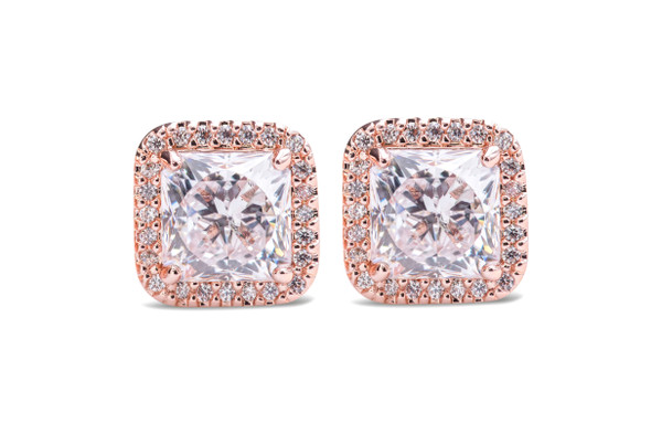 Pandora Square Sparkle Halo Stud Earrings 280591CZ