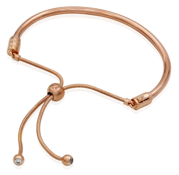PANDORA Sliding Bangle Bracelet - Pandora Rose - 6.7 587953CZ-1