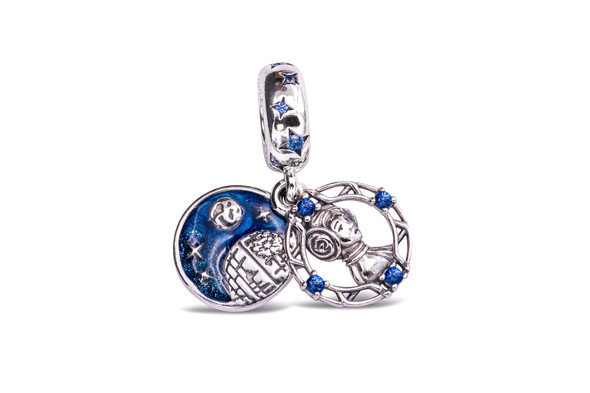 PANDORA Star Wars Princess Leia Blue Enamel Crystal & CZ Charm 799251C01 PANDORA Star Wars Princess Leia Blue Enamel Crystal & CZ Charm 799251C01