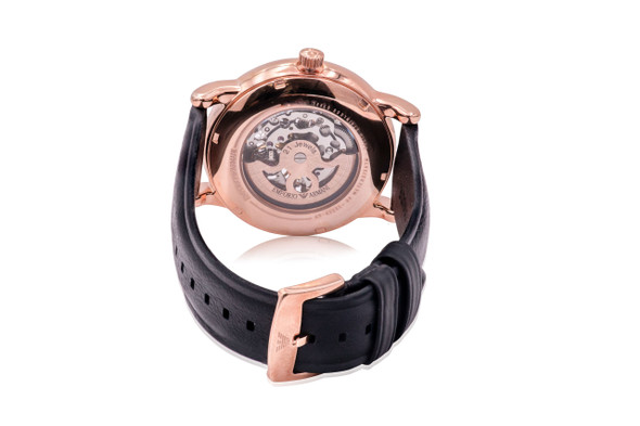 Emporio Armani Leather Automatic Mens Watch AR60013 - Jacob Time Inc