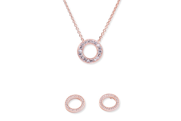 Pandora Sparkling Pave Circle Jewelry Gift Set B801637-45