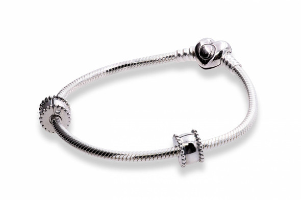 Pandora Women Iconic Heart Bracelet Set with 2 Clips & 1 Charm Jewelry USB795219