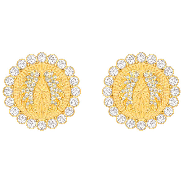 Swarovski Lucky Goddess Clip Earrings - White - Gold Plating 5464120