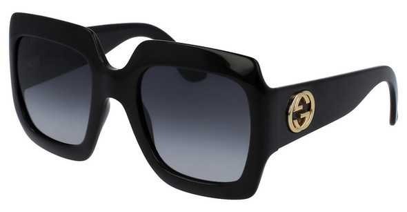 Gucci Oversize Black Square Sunglasses GG0053S-001