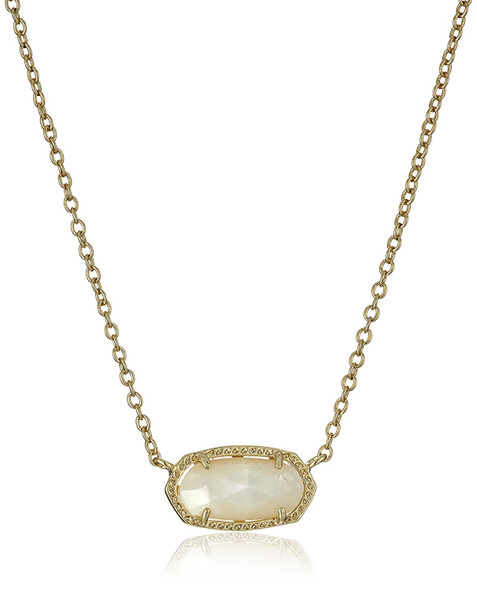 Kendra Scott Signature Elisa Gold Plated Ivory Mother-Of-Pearl Pendant Necklace - 4217711454