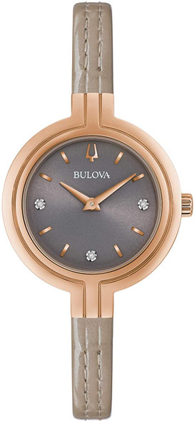 Bulova Rhapsody Leather Ladies Watch 97P143