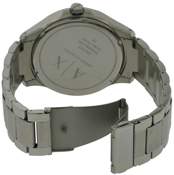 Armani Exchange Stainless Steel Black Dial 46MM Mens Watch AX2103