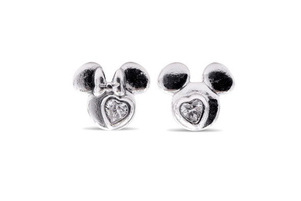 Pandora Disney x Mickey & Minnie Mouse Silhouette Stud Earrings - 299258C01
