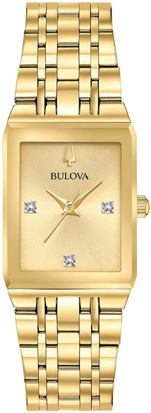 Bulova Quadra Gold-Tone Ladies Watch 97P140