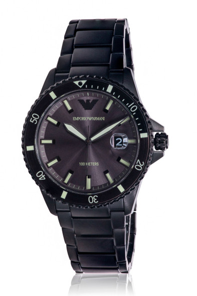 エンポリオアルマーニ  AR1412 Emporio Armani Black Stainless Steel Mens Watch AR11412