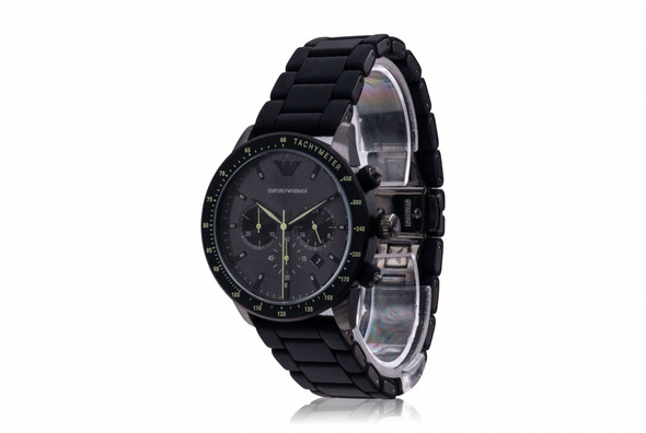 Emporio Armani Leather Chronograph Mens Watch AR11451 - Jacob Time Inc