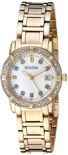 Bulova Highbridge Gold-Tone Ladies Watch 98R135