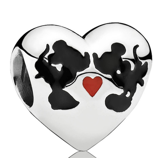 PANDORA Disney - Minnie & Mickey Kiss Charm - Mixed Enamel - 791443ENMX
