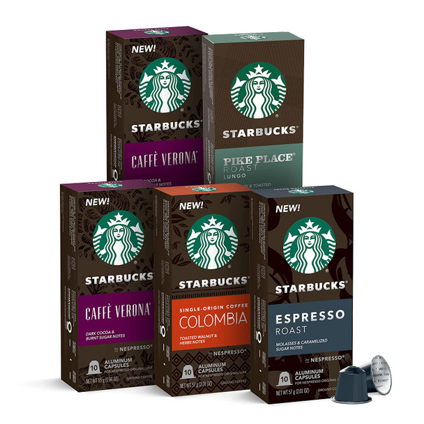 Starbucks by Nespresso - Intense Variety Pack - 50-count - Compatible with Nespresso Original Line INTENSE5