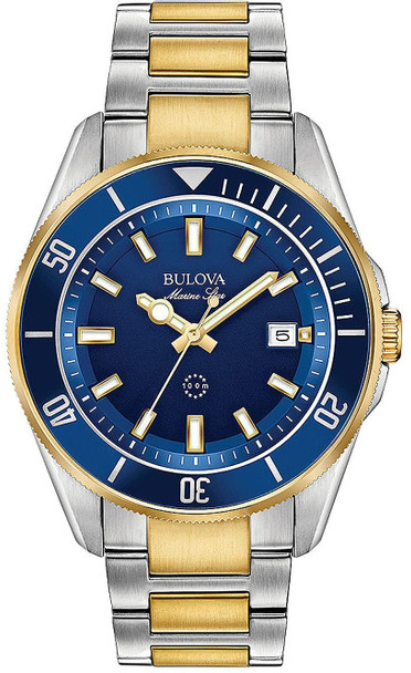 Bulova Marine Star Two-Tone Mens Watch 98B334