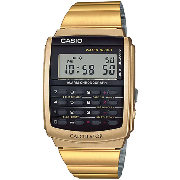 Casio Data Bank Gold-Tone Mens Watch CA506G-9AVT