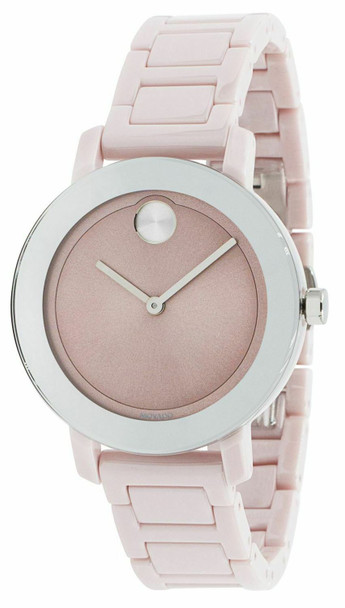 Movado Bold Evolution Blush Ceramic Ladies Watch 3600709