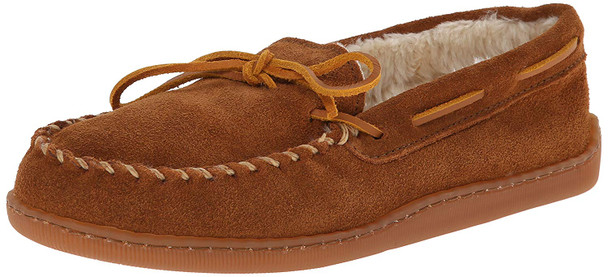 Minnetonka Mens Slipper 3902 -  Brown Suede -  8 D-Medium 3902-BROWN-8