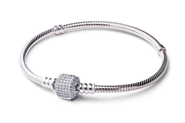 Pandora Sterling Silver Bracelet w/ Signature Clasp - 590723CZ-16